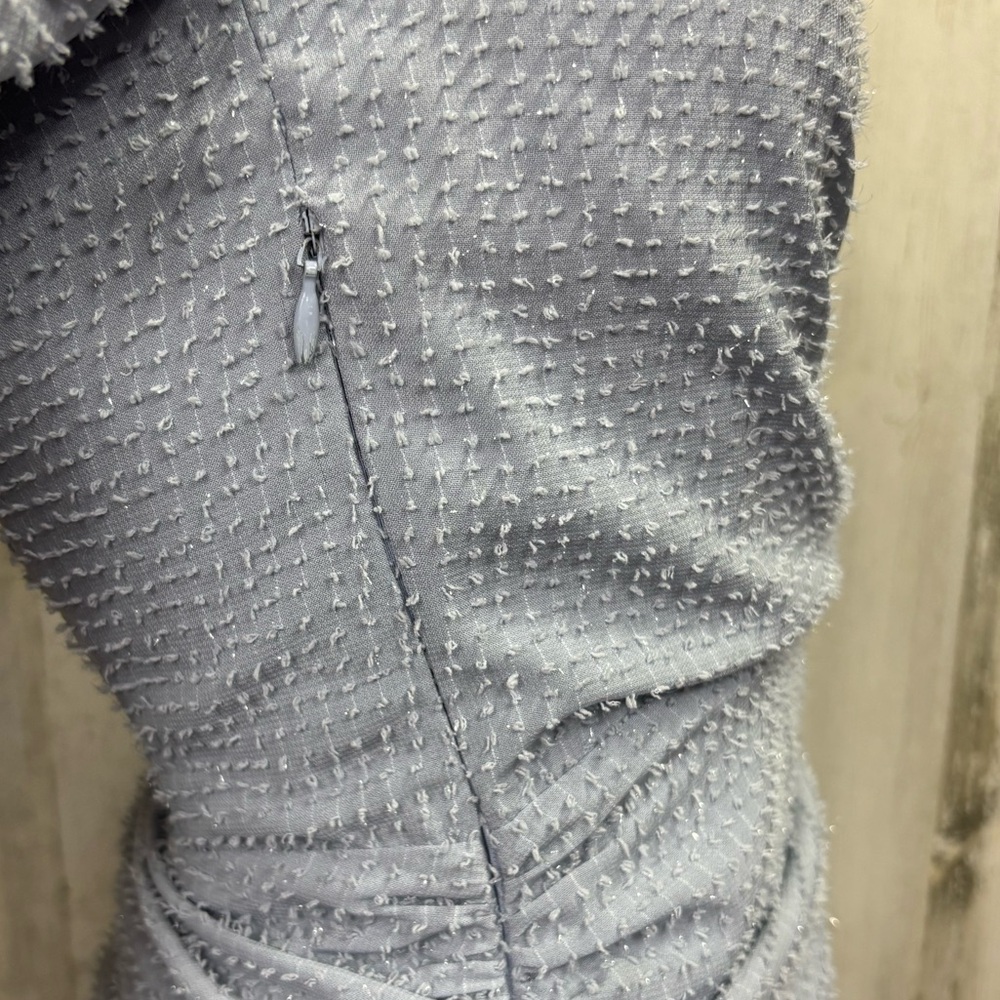 ASTR The Label Athens Ruched‎ Puff Sleeve Shimmer Midi Dress - Picture 10 of 13